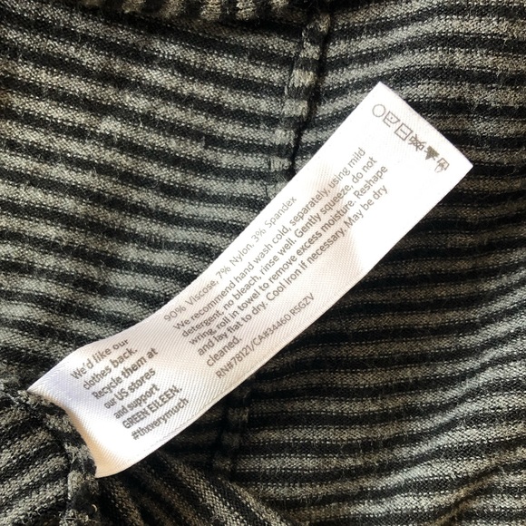 EILEEN FISHER Gray Long Striped Cardigan Size PM - Picture 8 of 8